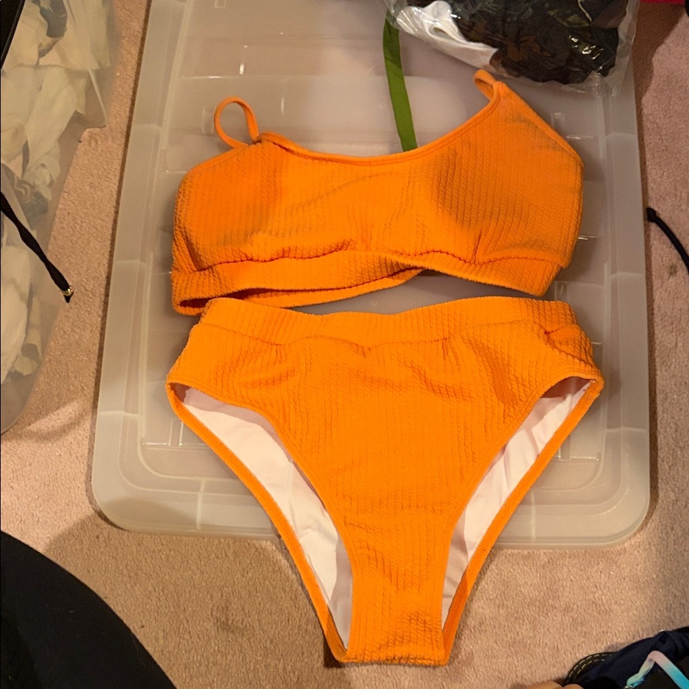 Vibrant Orange Bikini Set